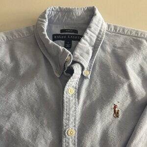 Ralph Lauren Women's Light Blue Button Down Shirt